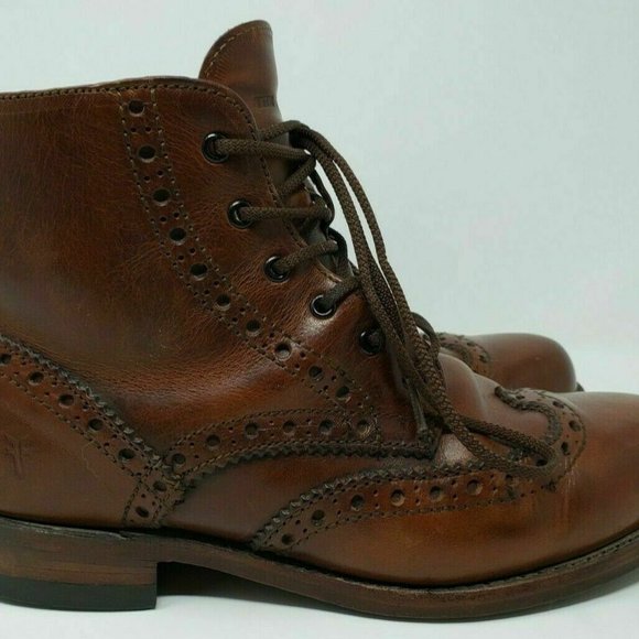 Frye Arkansas Brogue Wingtip Boots 8.5D Made in US - Picture 3 of 8